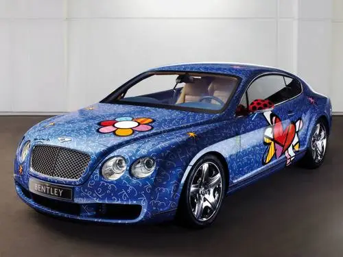 2009 Bentley Continental GT by Romero Britto Men's Colored  Long Sleeve T-Shirt - idPoster.com