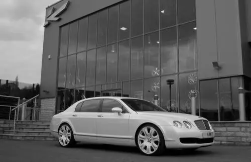 2009 Project Kahn Pearl White Bentley Flying Spur Wall Poster picture 98829