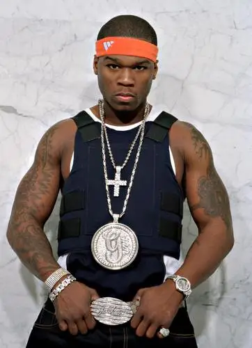 50 Cent White T-Shirt - idPoster.com