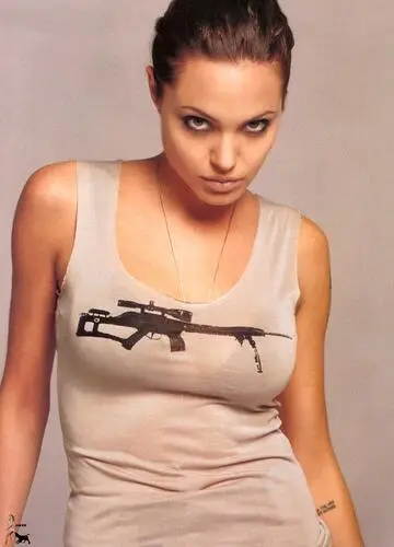 Angelina Jolie White T-Shirt - idPoster.com