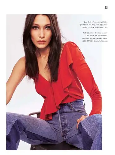 Bella Hadid Women's Colored  Long Sleeve T-Shirt - idPoster.com