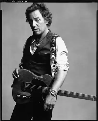 Bruce Springsteen White Tank-Top - idPoster.com