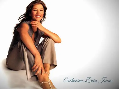 Catherine Zeta-Jones White T-Shirt - idPoster.com