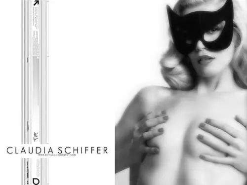 Claudia Schiffer White T-Shirt - idPoster.com