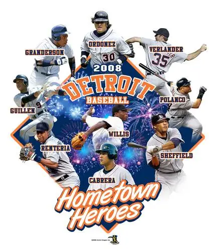 Detroit Tigers Men's Colored T-Shirt - idPoster.com