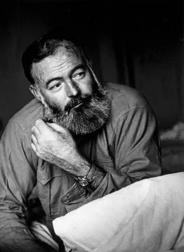 Ernest Hemingway Men's Colored  Long Sleeve T-Shirt - idPoster.com