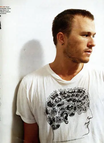 Heath Ledger White T-Shirt - idPoster.com