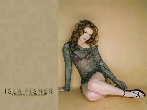 Isla Fisher Men's Colored  Long Sleeve T-Shirt - idPoster.com
