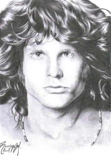Jim Morrison Men's Colored  Long Sleeve T-Shirt - idPoster.com