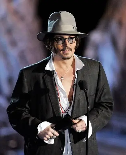 Johnny Depp Men's Colored  Long Sleeve T-Shirt - idPoster.com