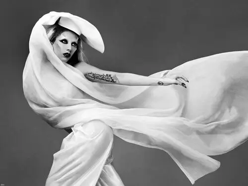 Lady Gaga White T-Shirt - idPoster.com
