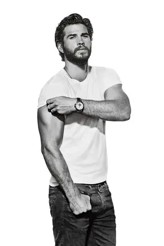 Liam Hemsworth White T-Shirt - idPoster.com