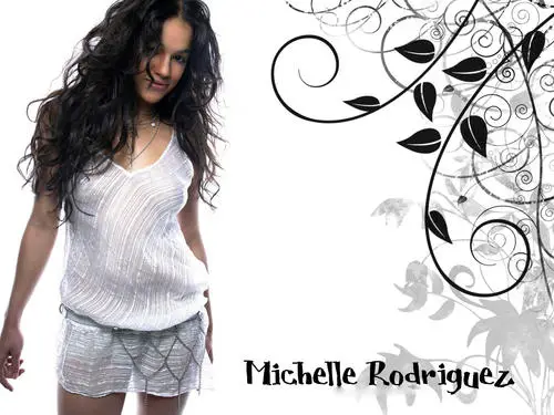 Michelle Rodriguez White T-Shirt - idPoster.com