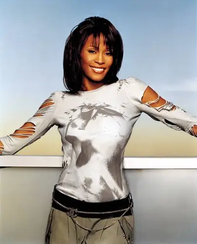 Whitney Houston Men's Colored  Long Sleeve T-Shirt - idPoster.com