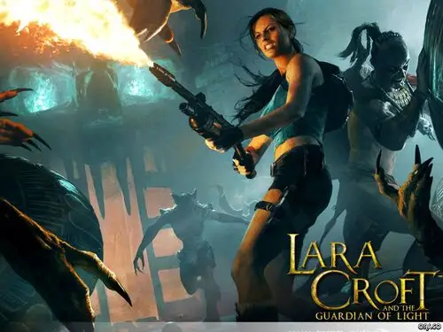 Lara Croft and the Guardian of Light Men's Colored T-Shirt - idPoster.com