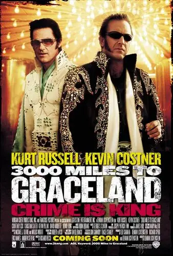 3000 Miles To Graceland (2001) White T-Shirt - idPoster.com
