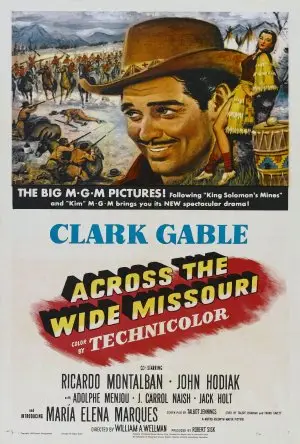 Across the Wide Missouri (1951) Men's Colored  Long Sleeve T-Shirt - idPoster.com