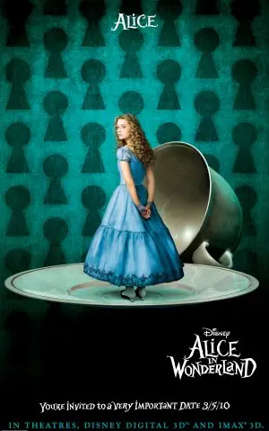 Alice in Wonderland (2010) Women's Colored  Long Sleeve T-Shirt - idPoster.com