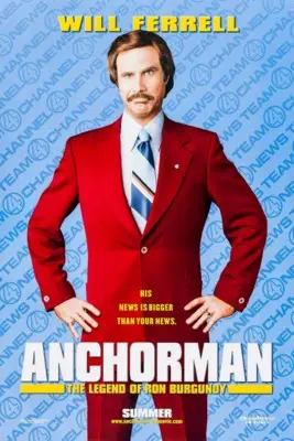 Anchorman: The Legend of Ron Burgundy (2004) White T-Shirt - idPoster.com