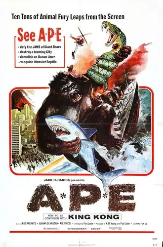 Ape (1976) White T-Shirt - idPoster.com