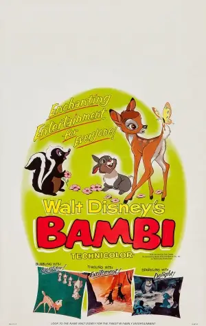 Bambi (1942) Women's Colored T-Shirt - idPoster.com