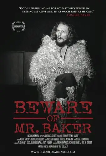 Beware of Mr Baker (2012) White T-Shirt - idPoster.com