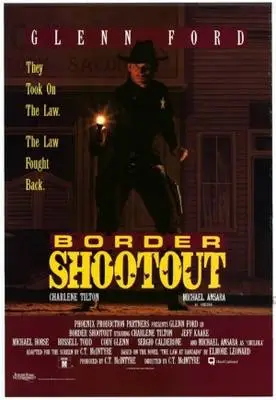 Border Shootout (1990) White Tank-Top - idPoster.com