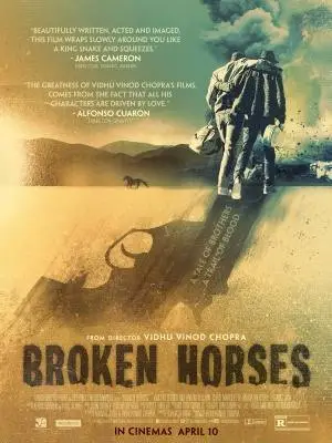 Broken Horses (2015) White T-Shirt - idPoster.com
