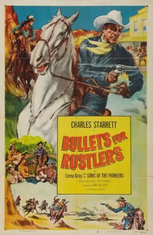 Bullets for Rustlers (1940) White T-Shirt - idPoster.com