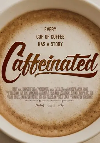 Caffeinated (2015) White T-Shirt - idPoster.com