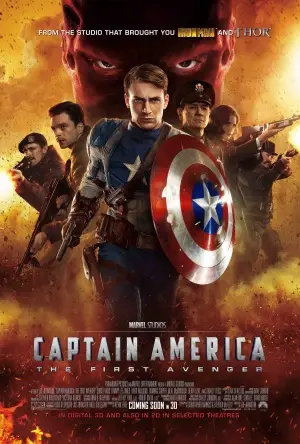 Captain America: The First Avenger (2011) Men's Colored T-Shirt - idPoster.com