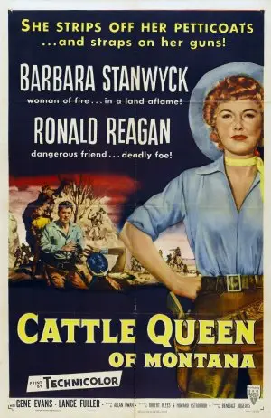 Cattle Queen of Montana (1954) Women's Colored T-Shirt - idPoster.com