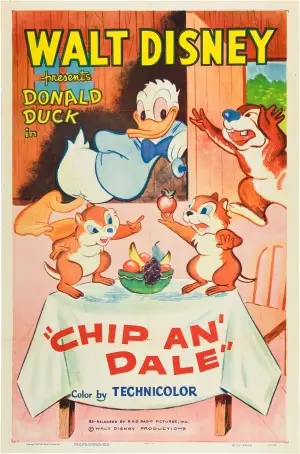 Chip an' Dale (1947) White T-Shirt - idPoster.com
