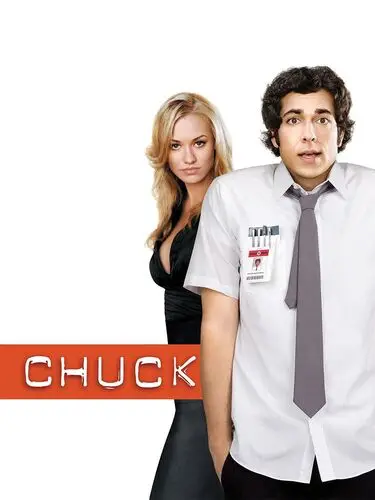Chuck (2007) White T-Shirt - idPoster.com