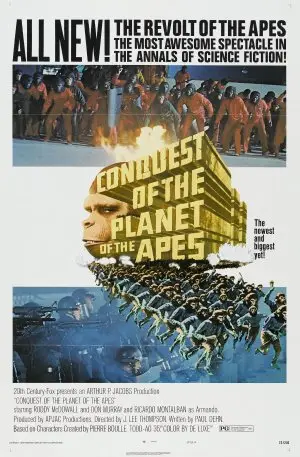 Conquest of the Planet of the Apes (1972) Women's Colored  Long Sleeve T-Shirt - idPoster.com