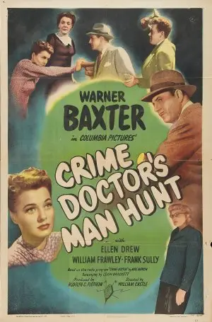 Crime Doctors Man Hunt (1946) Women's Colored T-Shirt - idPoster.com