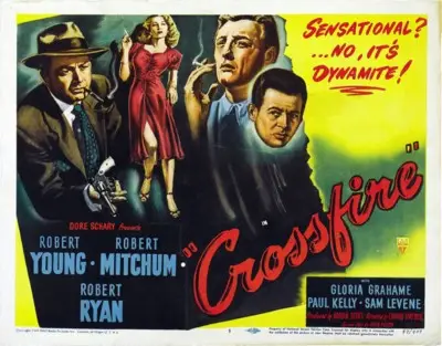 Crossfire (1947) Men's Colored Hoodie - idPoster.com