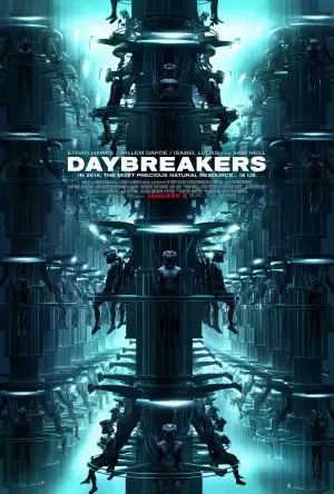 Daybreakers (2009) White T-Shirt - idPoster.com