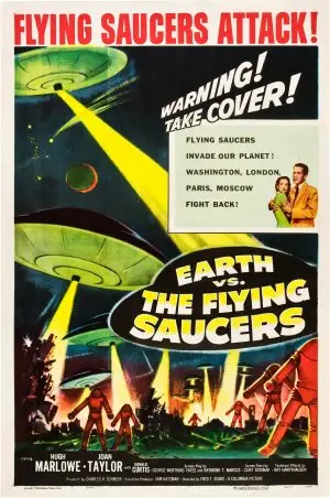 Earth vs. the Flying Saucers (1956) Women's Colored  Long Sleeve T-Shirt - idPoster.com