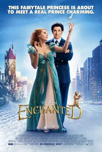 Enchanted (2007) White T-Shirt - idPoster.com