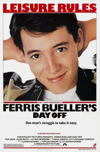 Ferris Bueller's Day Off (1986) White T-Shirt - idPoster.com