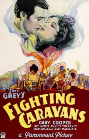 Fighting Caravans (1931) White T-Shirt - idPoster.com