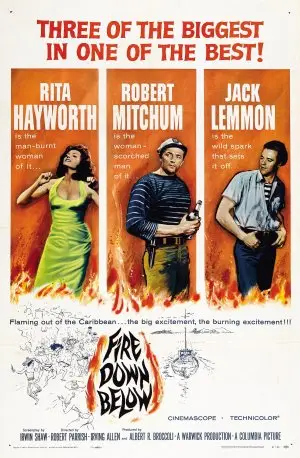 Fire Down Below (1957) Men's Colored  Long Sleeve T-Shirt - idPoster.com