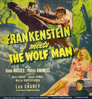Frankenstein Meets the Wolf Man (1943) Women's Colored T-Shirt - idPoster.com