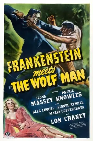 Frankenstein Meets the Wolf Man (1943) Men's Colored T-Shirt - idPoster.com
