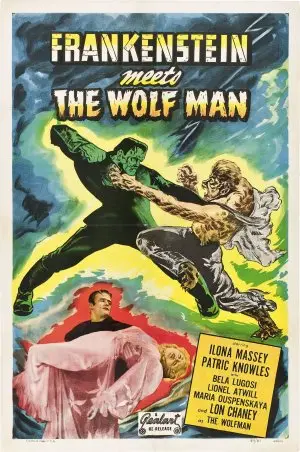 Frankenstein Meets the Wolf Man (1943) White T-Shirt - idPoster.com