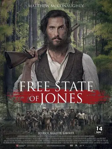 Free State of Jones (2016) White T-Shirt - idPoster.com