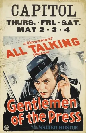 Gentlemen of the Press (1929) Women's Colored Hoodie - idPoster.com