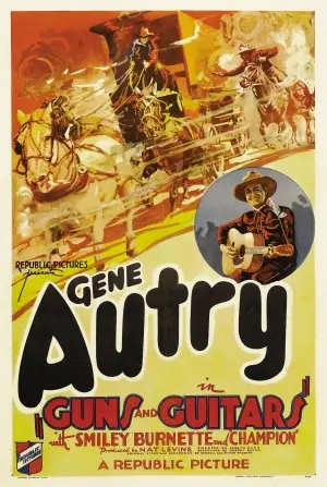 Guns and Guitars (1936) White T-Shirt - idPoster.com