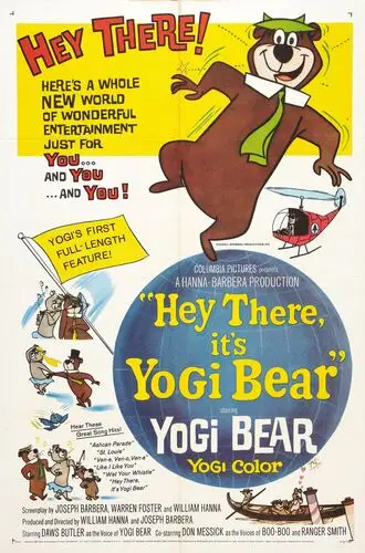 Hey There It's Yogi Bear (1964) Men's Colored  Long Sleeve T-Shirt - idPoster.com